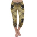 Black and gold Capri Winter Leggings  View1