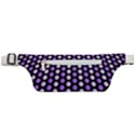 Purple and Pink Dots Pattern, black background Active Waist Bag View1