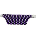 Purple and Pink Dots Pattern, black background Active Waist Bag View2