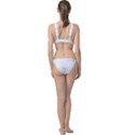Black and white abstract lines, geometric pattern Classic Banded Bikini Top View2