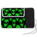 We are WATCHING you! Aliens pattern, UFO, faces Pen Storage Case (S) View2