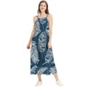 Blue leaves Boho Sleeveless Summer Dress View1