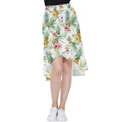 Tropical Pineapples Frill Hi Low Chiffon Skirt