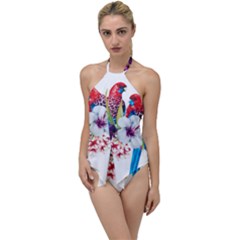 Tropical Parrots Go With The Flow One Piece Swimsuit
