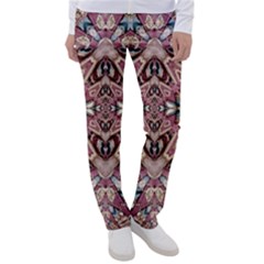 Pink Pattern Casual Pants