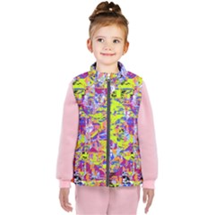 Green Blue Texture                                                     Kid s Puffer Vest