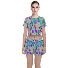 Watercolors Spots                                                         Crop Top And Shorts Co-ord Set