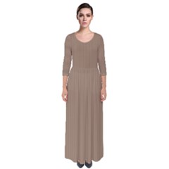 Beaver Brown - Quarter Sleeve Maxi Dress