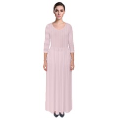 Soft Bubblegum Pink - Quarter Sleeve Maxi Dress