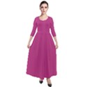 Smitten Pink - Quarter Sleeve Maxi Velour Dress View1