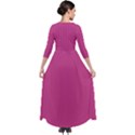 Smitten Pink - Quarter Sleeve Maxi Velour Dress View2