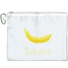 Banana Fruit Watercolor Painted Canvas Cosmetic Bag (xxxl) by Mariart