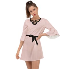 Soft Bubblegum Pink - Criss Cross Mini Dress