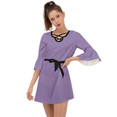 Bougain Villea Purple - Criss Cross Mini Dress
