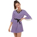 Bougain Villea Purple - Criss Cross Mini Dress View1