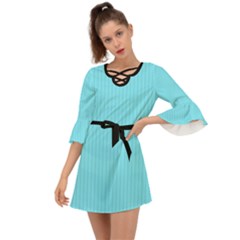 Arctic Blue - Criss Cross Mini Dress