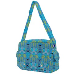 Blue Butterfly Buckle Multifunction Bag