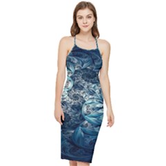 Fractal Swings Bodycon Cross Back Summer Dress