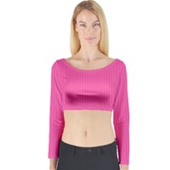 Brilliant Rose - Long Sleeve Crop Top