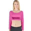 Brilliant Rose - Long Sleeve Crop Top View1