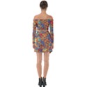 Mandala Pattern 5 Off Shoulder Top with Skirt Set View2