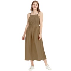 Coyote Brown - Boho Sleeveless Summer Dress