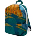 Guadalupe Mountains National Park with El Capitan Peak Texas United States WPA Poster Art Color Zip Up Backpack View1