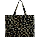 Dark Interlace Motif Mosaic Pattern Zipper Mini Tote Bag View2
