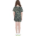 Dark Interlace Motif Mosaic Pattern Kids  Tee and Sports Shorts Set View2