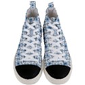 Azulejo style blue tiles Men s Mid-Top Canvas Sneakers View1