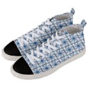 Azulejo style blue tiles Men s Mid-Top Canvas Sneakers View2