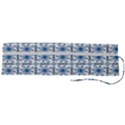 Azulejo style blue tiles Roll Up Canvas Pencil Holder (L) View2