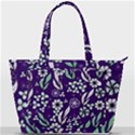 Floral blue pattern  Back Pocket Shoulder Bag  View1