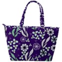 Floral blue pattern  Back Pocket Shoulder Bag  View2