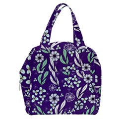 Floral Blue Pattern  Boxy Hand Bag by MintanArt