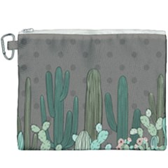 Cactus Plant Green Nature Cacti Canvas Cosmetic Bag (xxxl) by Mariart