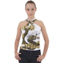 Dragon Animals Monster Cross Neck Velour Top View1