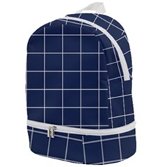 Blue Plaid Zip Bottom Backpack by goljakoff