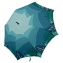 Illustration Of Palm Leaves Waves Mountain Hills Hook Handle Umbrellas (Large) View2