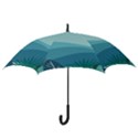 Illustration Of Palm Leaves Waves Mountain Hills Hook Handle Umbrellas (Large) View3