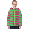 redgreenxmasdiomandssmall Kids  Hooded Puffer Jacket View1