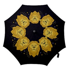 Zodiak Leo Lion Horoscope Sign Star Hook Handle Umbrellas (large) by Alisyart