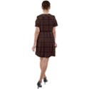 Chocolate Short Sleeve Shoulder Cut Out Dress  View2
