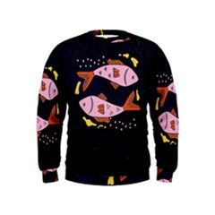 Fish Pisces Astrology Star Zodiac Kids  Sweatshirt by HermanTelo