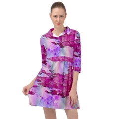 Background Crack Art Abstract Mini Skater Shirt Dress by Mariart