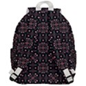 Dark Seamless Gemoetric Print Mosaic Top Flap Backpack View3