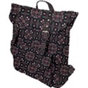 Dark Seamless Gemoetric Print Mosaic Buckle Up Backpack View1