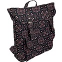 Dark Seamless Gemoetric Print Mosaic Buckle Up Backpack View2