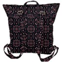 Dark Seamless Gemoetric Print Mosaic Buckle Up Backpack View3
