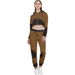 Trees Cropped Zip Up Lounge Set by Beez